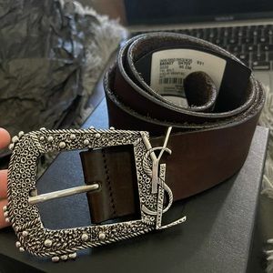 Cheyenne Monogram YSL Logo Belt